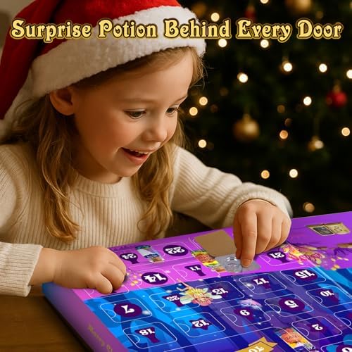 Advent Calendar 2025 for Girls - 24 Days Magic DIY Potion Kit Christmas Countdown Calendar, Halloween Gifts Arts and Crafts Stocking Stuffers Activities Toys for Kids Girl
