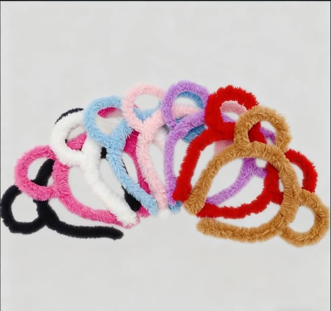 Yolyoo 3pcs Chipmunk Ears Headband Mouse Ears Fuzzy Mouse Headband Cosplay Animal Halloween Christmas Costume