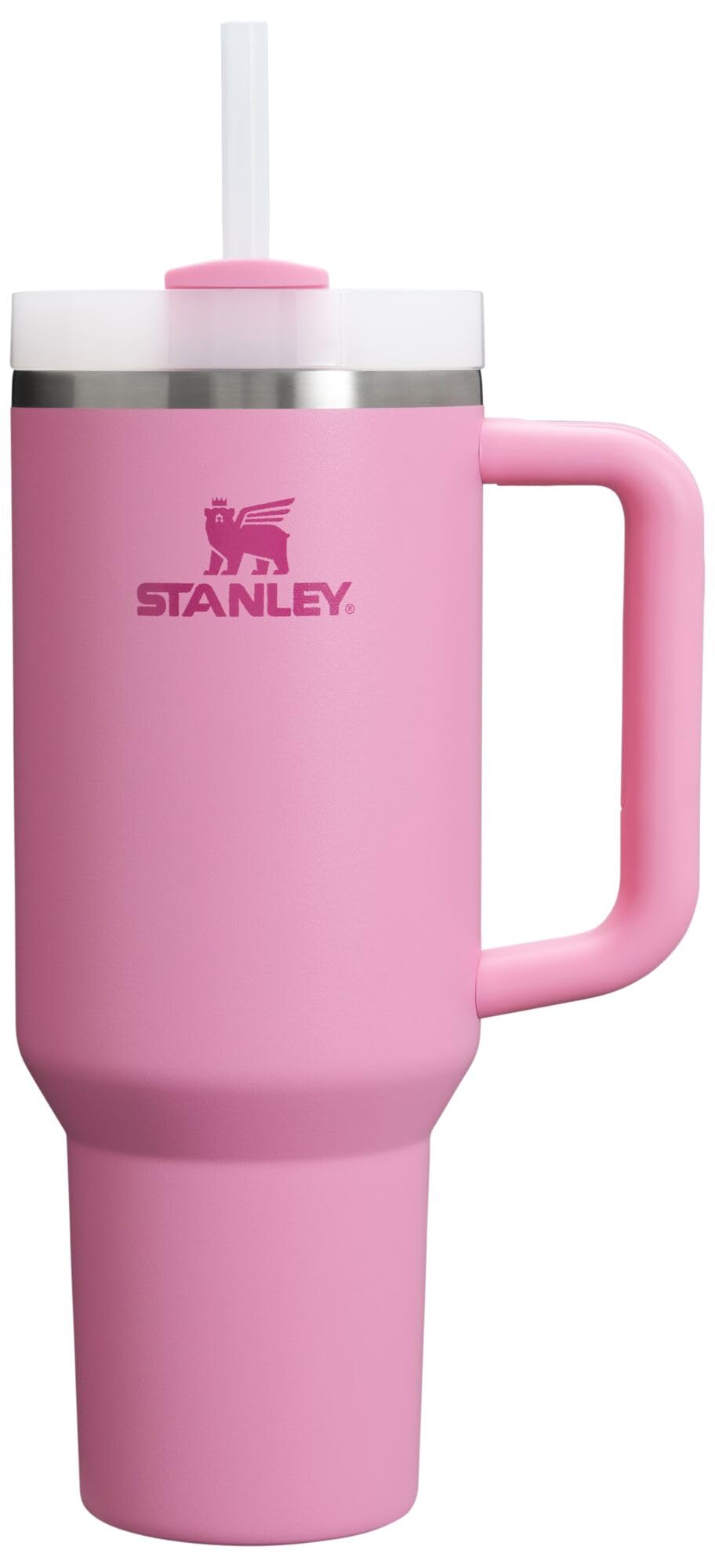STANLEY Quencher H2.0 Tumbler with Handle and Straw 40 oz | Flowstate 3-Position Lid | Cup Holder Compatible for Travel | Insulated Stainless Steel Cup | BPA-Free | Peony