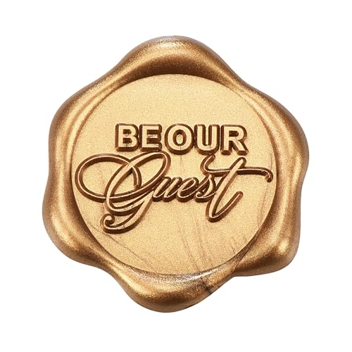 Yoption Be Our Guest Wax Seal Stickers, 50 Pack Envelope Seals, Self Adhesive Antique Gold for Wedding Invitations, Party, Christmas, Gift Wrapping