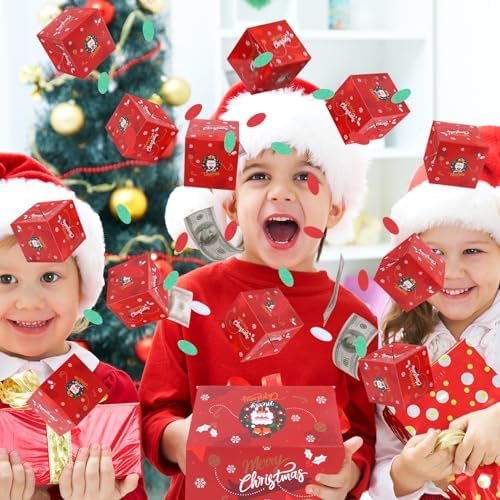BABORUI Money Surprise Box - Christmas Gift with Confetti Explosion for Women, Men, and Kids