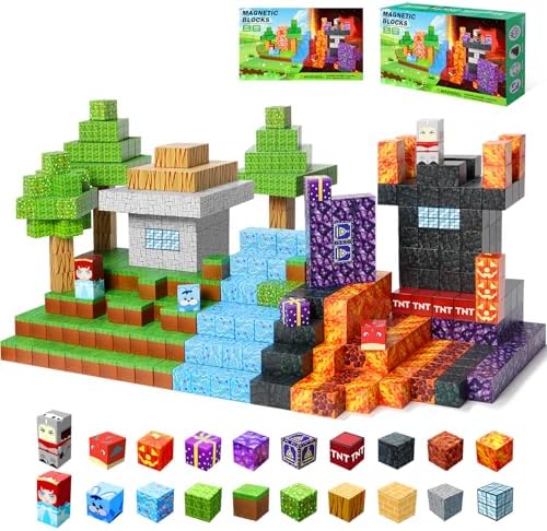 Magnetic Blocks - 100pcs Magnetic Building Blocks,1inch Magnetic Cubes Building Blocks Toys for Halloween Christmas Birthday Gift - STEM Sensory Toys for 3+ Years Old Girl Boys