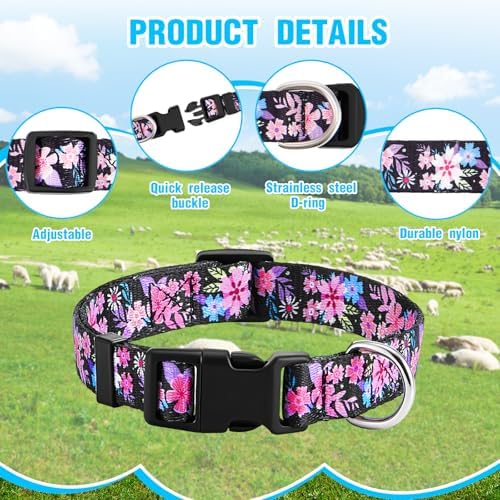 2 Pack Goat Collars with Bells, Sheep Grazing Copper Bells and Adjustable Nylon Collar Set Loud Bronze Bell for Farm Animal Sheep Cow Accessories Christmas Thanksgiving Gift for Goat Lovers