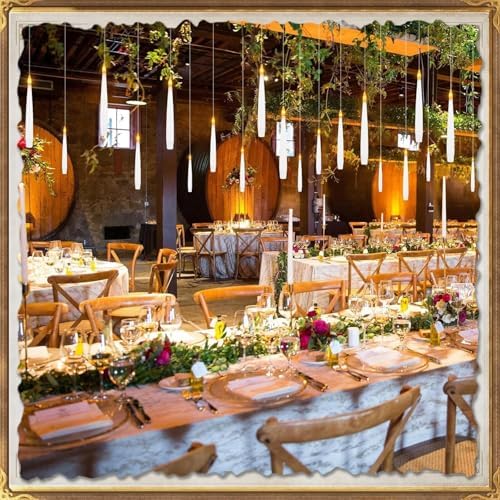 20 PCS Floating Candles with Wand LED Magic Hanging Candle Battery Operated Candle with 21 Batteries Include Flickering Warm Light Floating Candles for Christmas Halloween Decoration