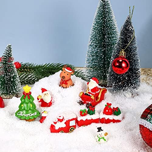 15 Pcs Christmas Aquarium Decorations Miniature Fish Tank Decoration Resin Christmas Tree Santa Elk Snowman Decor Xmas Series Landscape Ornament Figurine for Holiday Fish Tank Supplies Table Decor