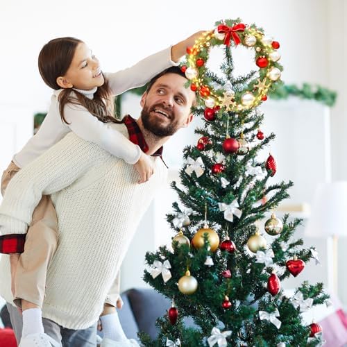 12 Inch 10 Sets Metal Floral Hoop Centerpiece with Wood Stands and LED Fairy Lights, Gold Metal Rings for Christmas Party Dream Catcher Wedding Table Wreath Decor, Wall Hanging Wreaths