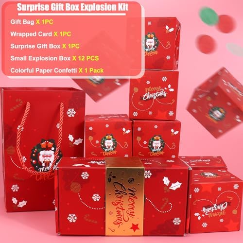 BABORUI Money Surprise Box - Christmas Gift with Confetti Explosion for Women, Men, and Kids
