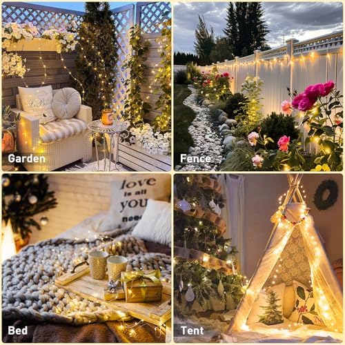 JMEXSUSS Warm White Battery Operated Fairy Lights: 50 LED Twinkle Christmas Tree Lights - 16ft Copper Wire Waterproof for Holiday Indoor Outdoor Decor