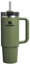 STANLEY Quencher H2.0 Tumbler with Handle and Straw 30 oz | Flowstate 3-Position Lid | Cup Holder Compatible for Travel | Insulated Stainless Steel Cup | BPA-Free | Dried Pine