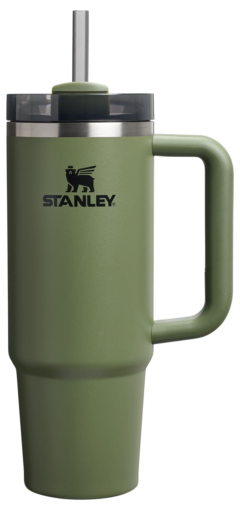 STANLEY Quencher H2.0 Tumbler with Handle and Straw 30 oz | Flowstate 3-Position Lid | Cup Holder Compatible for Travel | Insulated Stainless Steel Cup | BPA-Free | Dried Pine