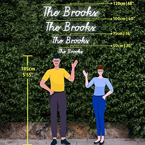 GITM Custom Neon Signs for Wall, Personalized Large LED Lights for Name Logo Wedding Birthday, Home Decor, Bar Cafe Studio- Ideal Gift for Christmas, Valentine's Day