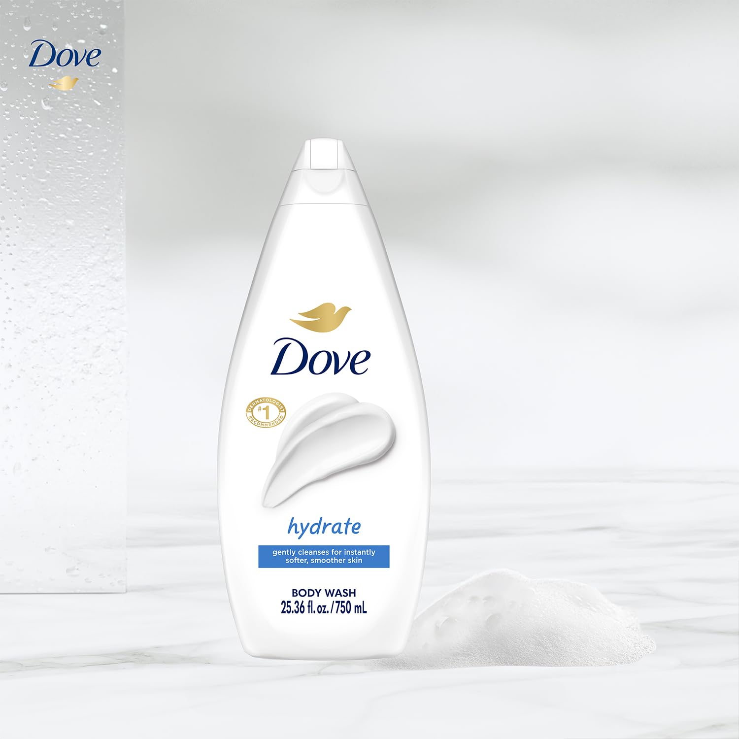 Dove Body Wash, Hydrate, Value-Size 4-Pack – Moisturizing Cleanser for Smooth, Soft Skin, 25.36 Oz Ea