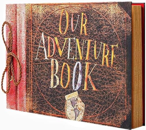 Adventure Book Handcrafted Diary Photo Scrapbook,Tailored for Preserving Cherished Moments,Gift for Couples' Anniversaries,Weddings,Globetrotters,Birthdays,Christmas&Note-taking Gifts Handmade Book