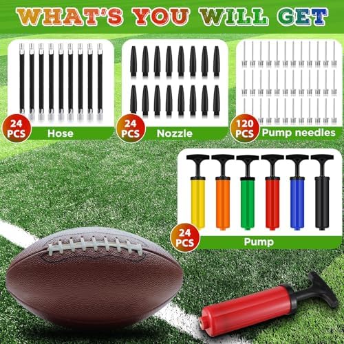 WILLBOND Ball Air Pump Bulk with Needle for Sports Balls Operation Christmas Hand Pump Portable Kit Extension Hose for Balls Basketball Soccer Christmas Volleyball Gifts