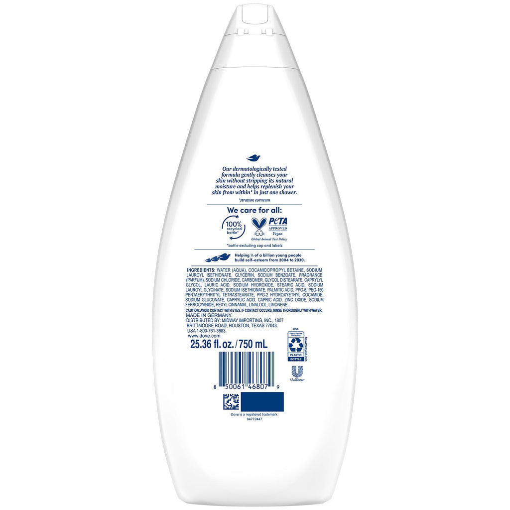 Dove Body Wash, Hydrate, Value-Size 4-Pack – Moisturizing Cleanser for Smooth, Soft Skin, 25.36 Oz Ea