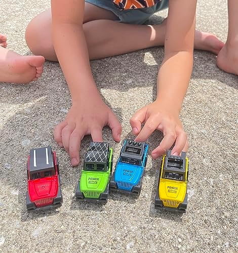 1 Set of 4pcs Mini Pull Back Off-Road Toy Cars Vehicles, Jeep-Like, Birthday Gifts, Party Favors,Christmas Stuffers for Toddlers Kids Boys Girls