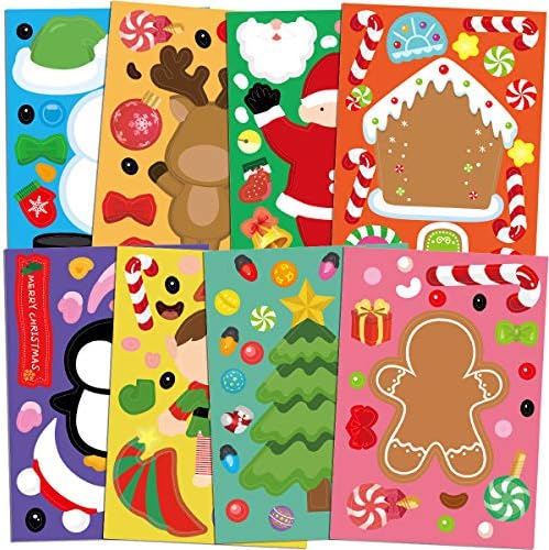 Ceiba Tree 48 Pcs Christmas Stickers Make Your Own Christmas Sticker Sheets for Kids Home Classroom Party Favor Art Craft School Rewards