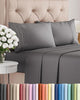 Queen Size 4 Piece Sheet Set - Comfy Breathable & Cooling Sheets - Hotel Luxury Bed Sheets for Women and Men - Deep Pockets, Easy-Fit, Soft and Wrinkle Free Sheets - Dark Grey Oeko-Tex Bed Sheet Set