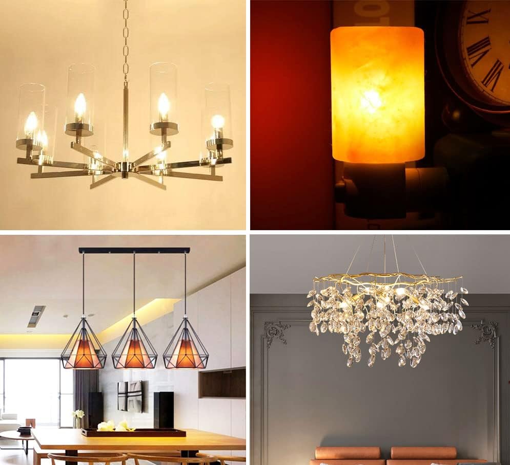 LED Night Light Bulb – C7 E12 LED Bulbs – Candelabra Light Bulbs, 1.5 Watt Equivalent 15W Incandescent Bulb, Warm White 2700K For Christmas, Party, Weddings, Garden, Backyard Non-dimmable 6pack