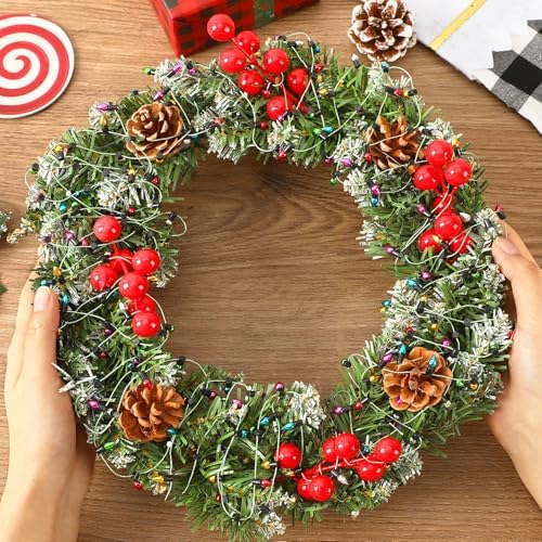 Jansun 32.8 Feet Dollhouse Fake Lights String, Miniatures Dollhouse Christmas Lights String Decorations for Doll House Miniature Furniture Crafts Accessories Christmas Holiday Wedding Party Decor