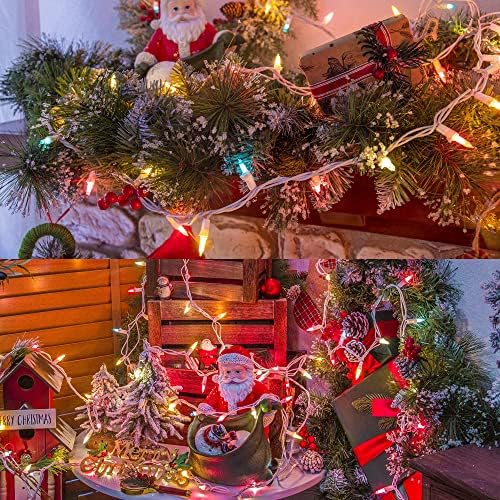 Hopolon Easter Mini String Lights,2PACK 50Count 13Feet Pastel Christmas Lights with White Wire, Incandescent String Lights for Indoor Outdoor Holiday Tree Party Xmas Home Decorations(Multicolor)