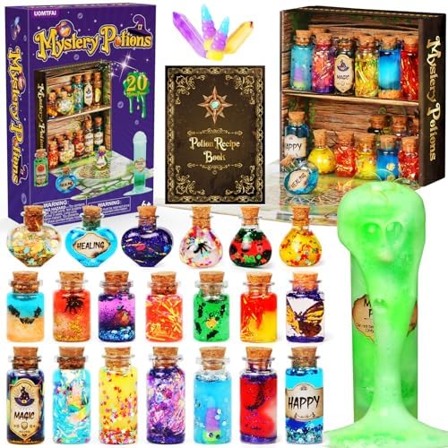 UOMTFAI Mystery Potion Craft Kit for Kids, Mix 20 Magic Wizard Potion, Creative Christmas Decorations Birthday Gifts Toys for Boys and Girls Age 6 7 8 9 10+