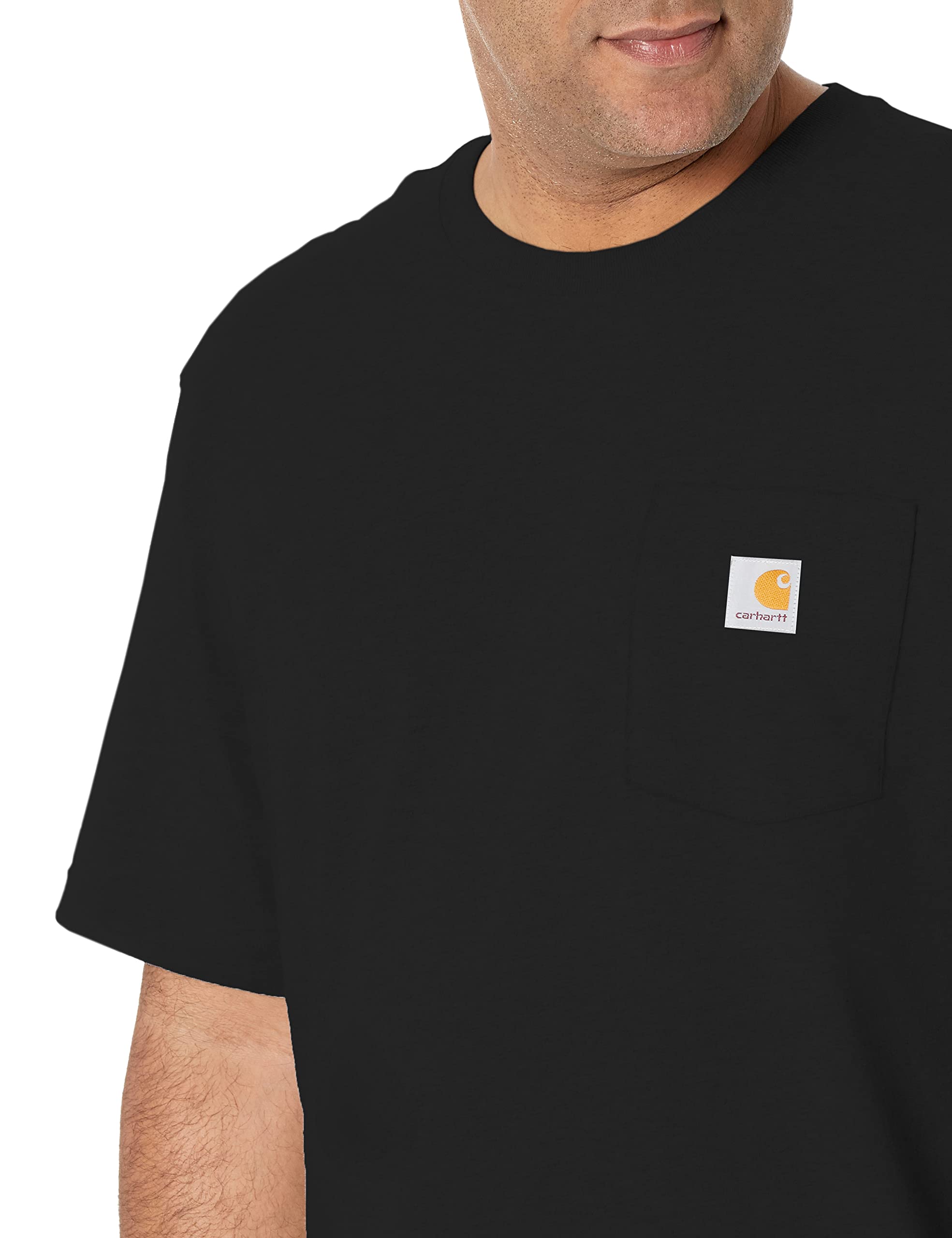 Carhartt Men's Iconic K87 Pocket T-Shirt, Black, Large