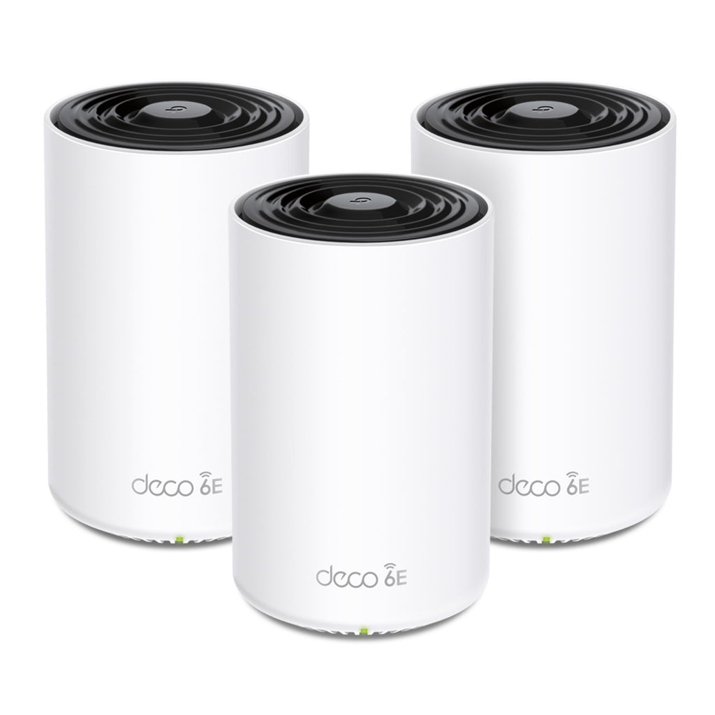 TP-Link Deco XE70 Pro AXE4900 Tri-Band WiFi 6E Mesh WiFi System - 2.5G WAN/LAN Ports, 4.9 Gbps Wi-Fi 7,200 Sq. Ft Coverage, Connect up to 200 Devices, 6 GHz Band, 3-Pack