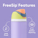 Owala FreeSip Insulated Stainless Steel Water Bottle with Straw for Sports, Travel, and School BPA-Free Sports Water Bottle, 40 oz, Surfs Edge