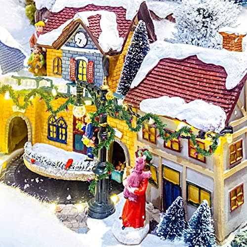 Chunyin 4 Pcs Dollhouse Miniature Christmas Holiday Garland with Lights Mini Wreath for 1/6 1/12 Decorations Fireplace Kitchen Accessories, 11.81 Inch, Lamp Beads Can't Light, Green