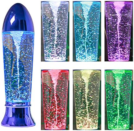 YAKii 10.5" Tornado Lamp LED Color Changing,Tornado Maker Science Toy, Battery/USB Cable Operated,Christmas Day Decoration Blue