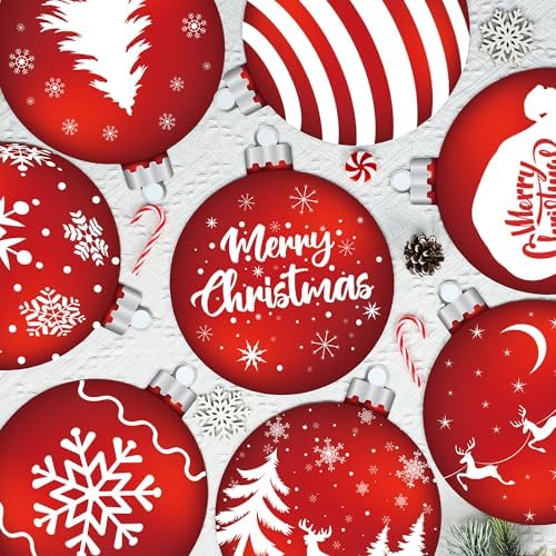 12 Pcs Christmas Garage Door Decorations Magnets Merry Xmas Ball Garage Door Magnet Stickers Christmas Ball Refrigerator Magnets Decals for Garage Door Car Refrigerator Indoor Outdoor Home Decor
