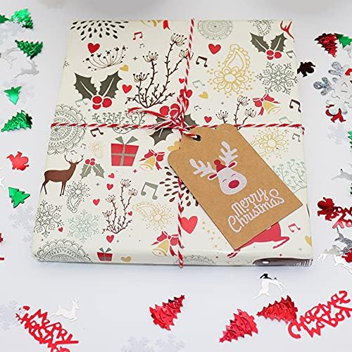 120PCS Brown Kraft Paper Gift Tags - DIY Christmas Hanging Name Tags with Twine String - Wedding & Crafts