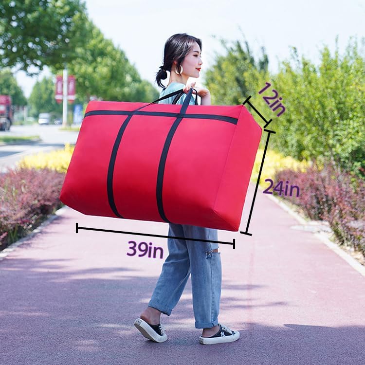 Small Christmas Tree Storage Bag 4Ft/5Ft Heavy Duty Reusable 600D Oxford Fabric Xmas Tree Bag/Container/Holder for Short Artificial Christmas Tree(39" X 12" X 24") Red