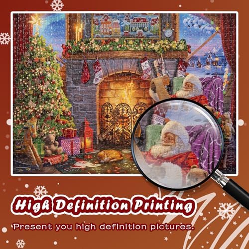 Becko US Christmas Puzzle Advent Calendar 2025 Puzzles for Adults, 1008 Pieces Jigsaw Puzzles, 24 Days Countdown to Christmas Thanksgiving Holidays, Xmas Puzzle as Decorations (Santa Claus)