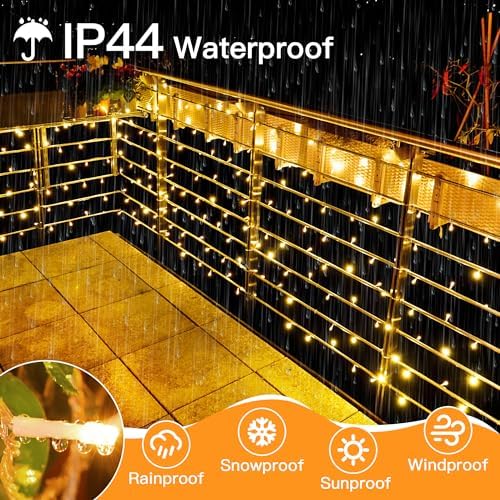 328 FT 1000 LED Christmas Lights Outdoor, Warm White Christmas Lights with Remote, 8 Modes String Lights Plug in Twinkle Fairy Light for Classroom Party Wedding Holiday Decor