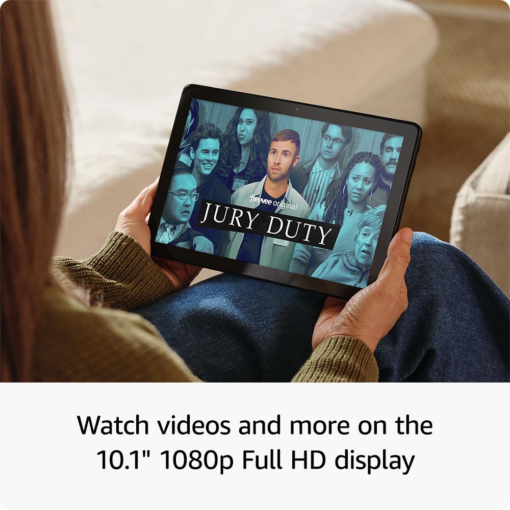 Amazon Fire HD 10 tablet (newest model) built for relaxation, 10.1" vibrant Full HD screen, octa-core processor, 3 GB RAM, 64 GB, Ocean