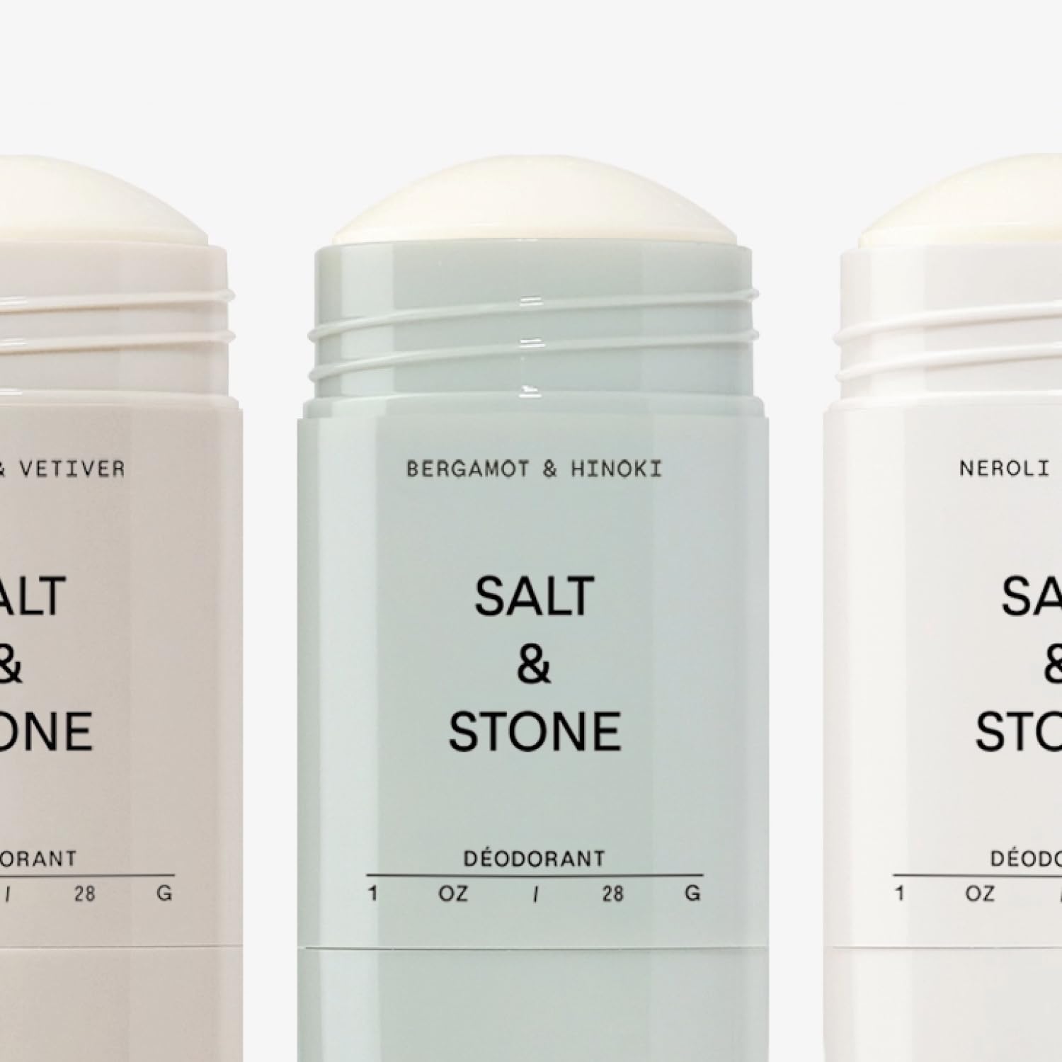 Salt & Stone Aluminum Free Deodorant | Extra Strength 48 Hour Protection for Women & Men | Made with Seaweed Extracts, Niacinamide & Prebiotics | Mini Deodorant Discovery Set