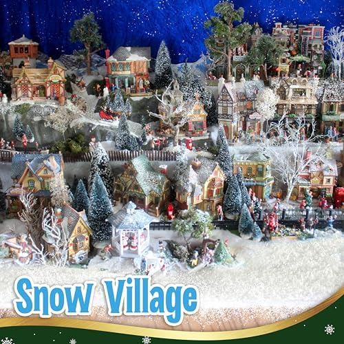 Artificial Snow 20 Ounces Christmas Tree Snow Decoration Fake Snow for Holiday Décor, Winter Displays, Christmas Village - Sparkling White Dry Snow for Flocked Christmas Trees Snowflakes, Snow Crafts