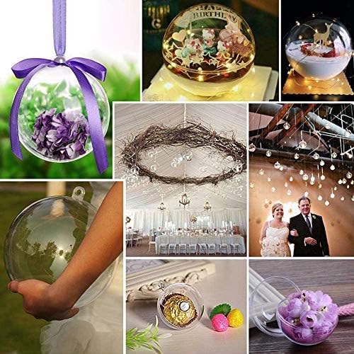 20 Pack Clear Plastic Fillable Ornament Ball 3.15''/80mm for Christmas,Holiday, Wedding,Party,Home Decor