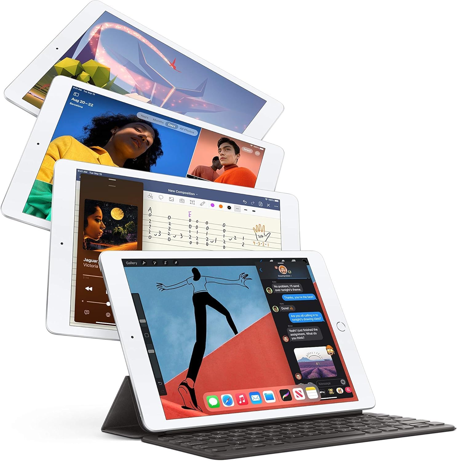 Apple 2020 iPad 8th Gen 10.2-inch, Wi-Fi + Cellular, 32GB - Silver (Renewed)