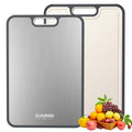 Titanium Cutting Board for Kitchen, Cutting Board Double Sided Food Grade, Pure Titanium/PP, Easy to Clean Large Size 15”×10.3”