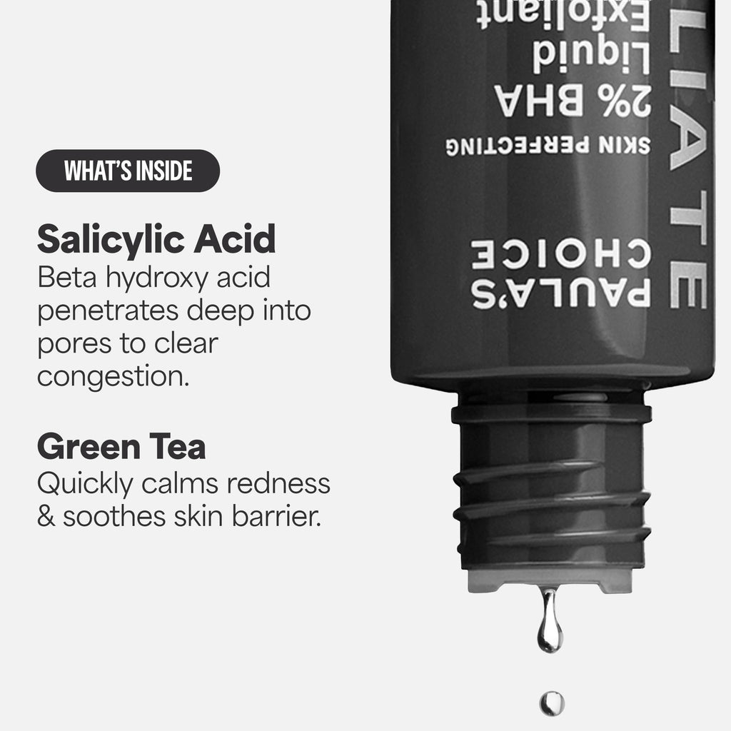 Paula's Choice Skin Perfecting 2% BHA Liquid Salicylic Acid Exfoliant, Gentle Facial Exfoliator for Blackheads, Large Pores, Wrinkles & Fine Lines, Travel Size, 1 Fluid Ounce