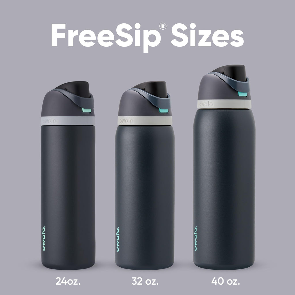 Owala FreeSip Insulated Stainless Steel Water Bottle with Straw for Sports and Travel, BPA-Free, 32oz, Foggy Tide