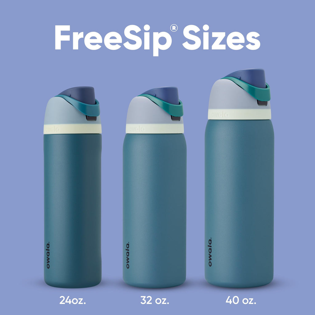 Owala FreeSip Insulated Stainless Steel Water Bottle with Straw, BPA-Free Sports Water Bottle, Great for Travel, 40 Oz, Denim