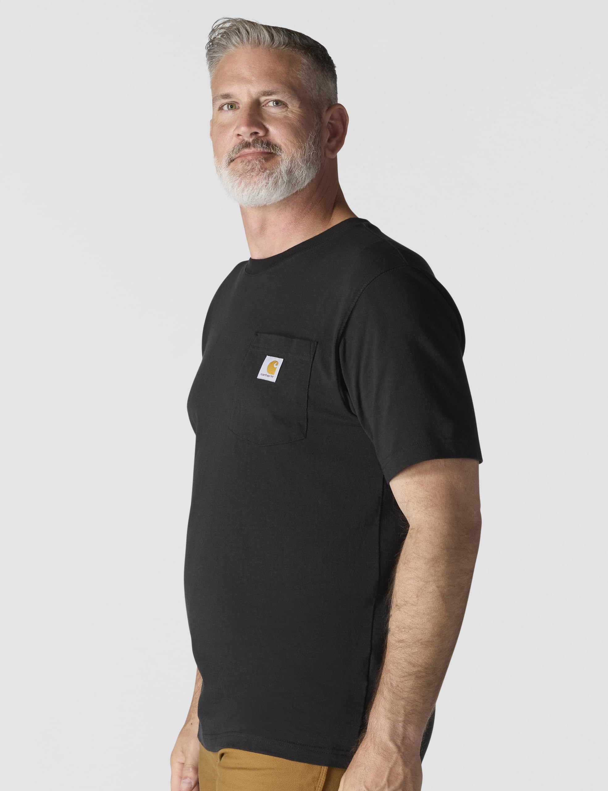 Carhartt Men's Iconic K87 Pocket T-Shirt, Black, Large