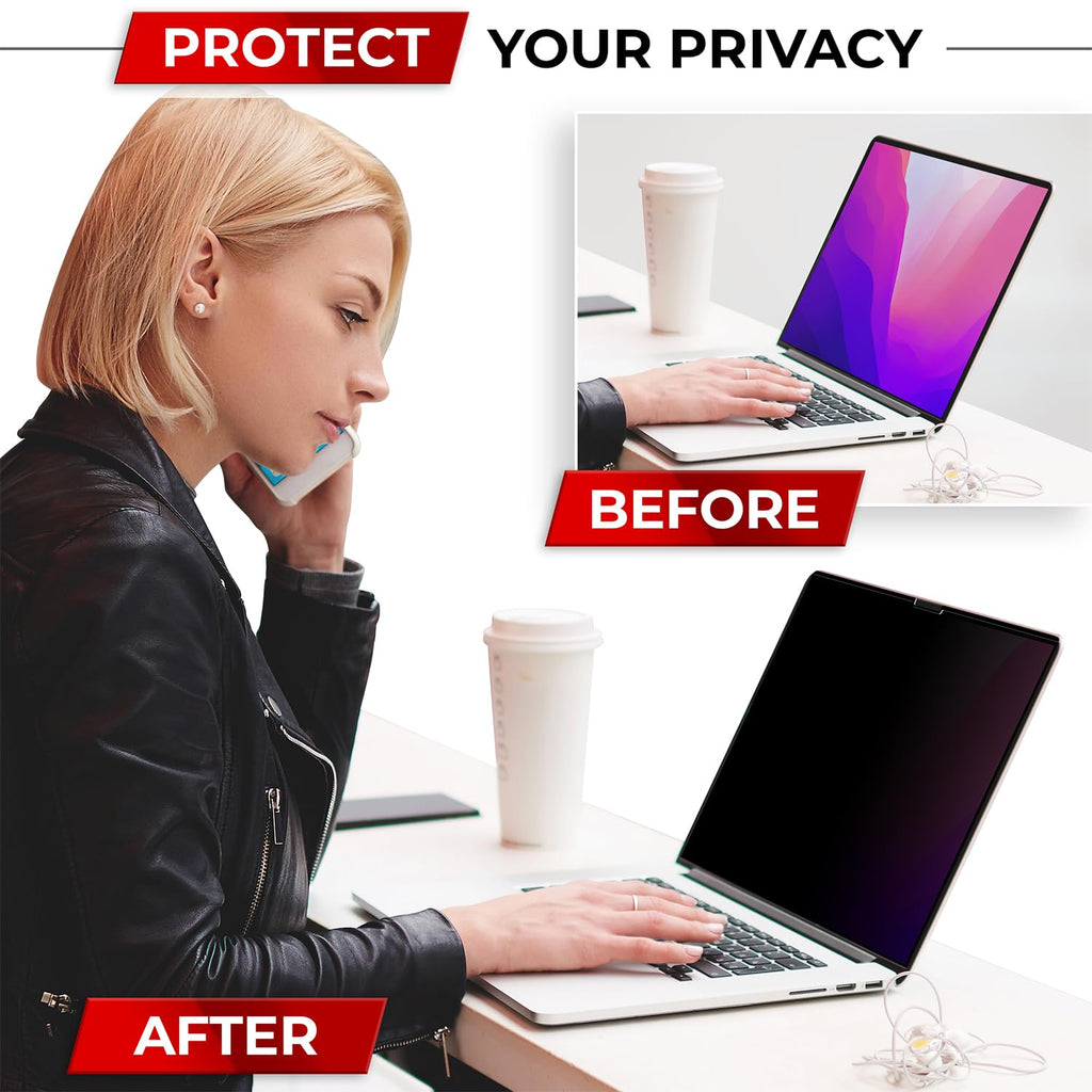 SightPro Magnetic Privacy Screen for MacBook Pro 13 Inch (2016, 2017, 2018, 2019, 2020, 2021, 2022, M1, M2) Patented Removable Laptop Privacy Filter Shield and Protector