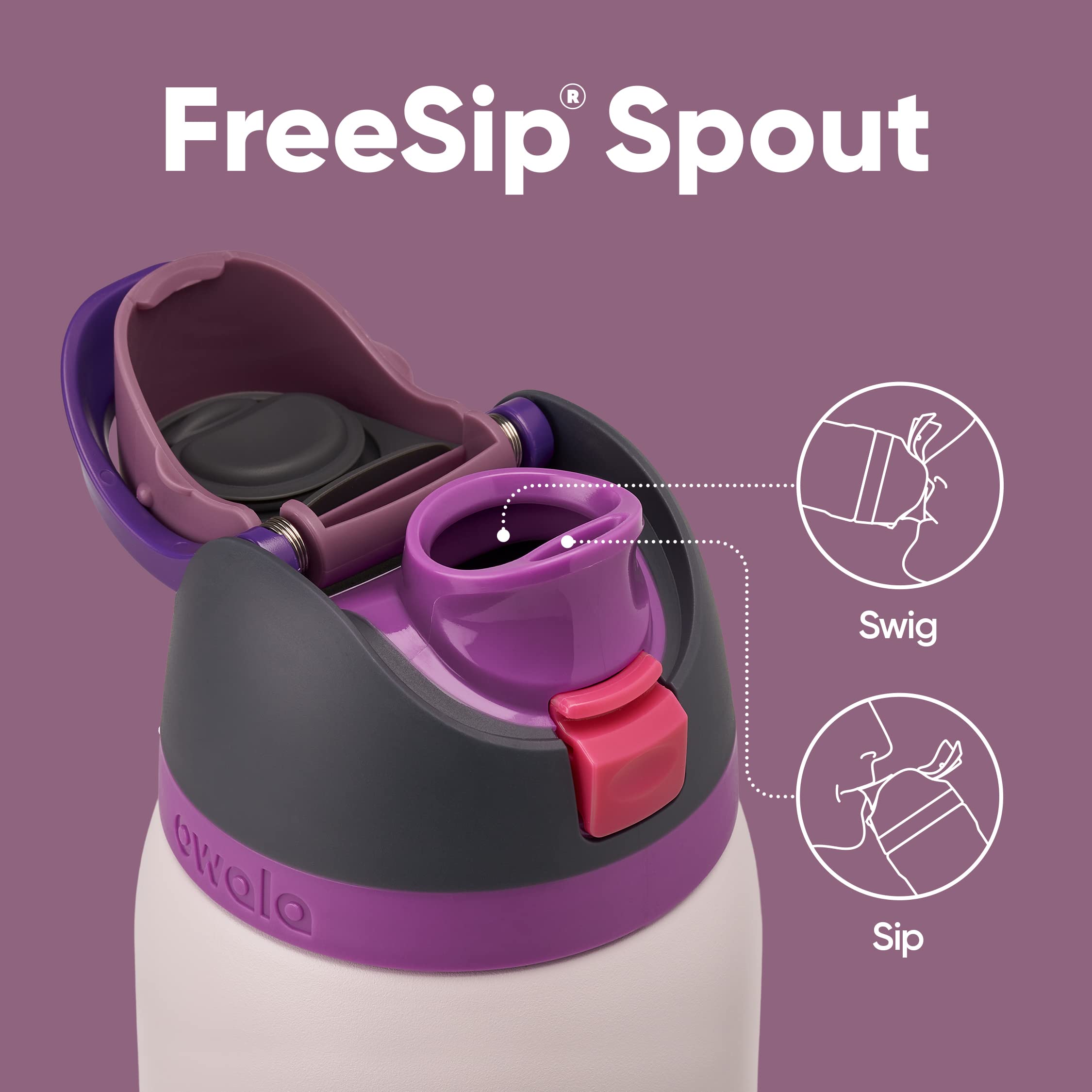 Owala FreeSip Insulated Stainless Steel Water Bottle with Straw for Sports and Travel, BPA-Free, 40oz, Dreamy Field