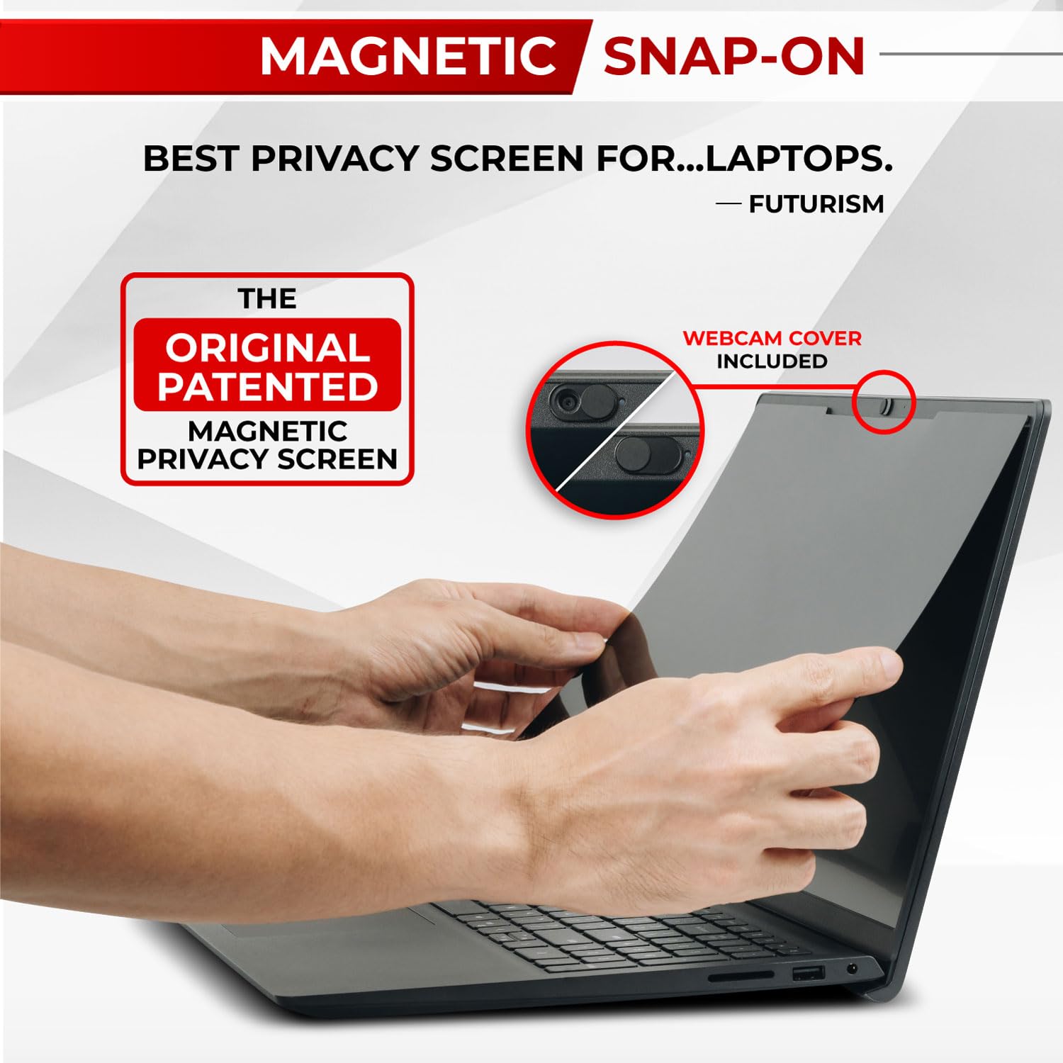 SightPro Magnetic Laptop Privacy Screen 14 Inch 16:10 - Patented Removable Laptop Privacy Filter Shield and Protector
