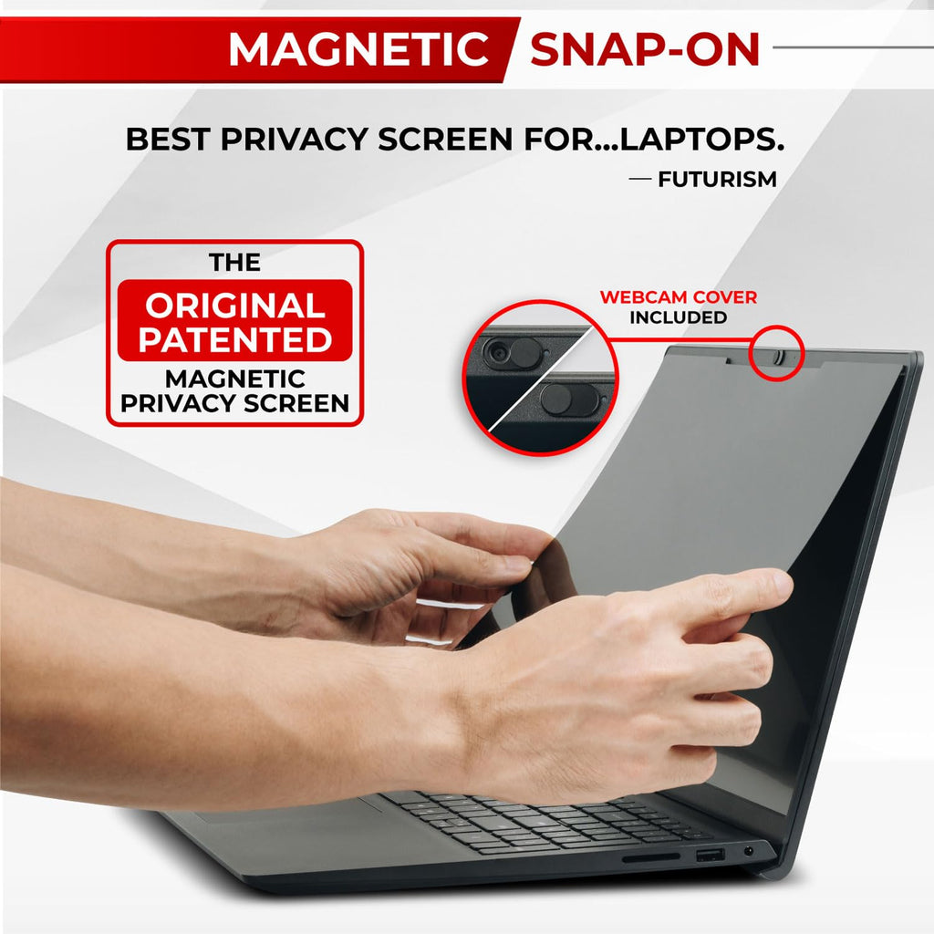 SightPro Magnetic Laptop Privacy Screen 16 Inch 16:10 - Patented Removable Laptop Privacy Filter Shield and Protector